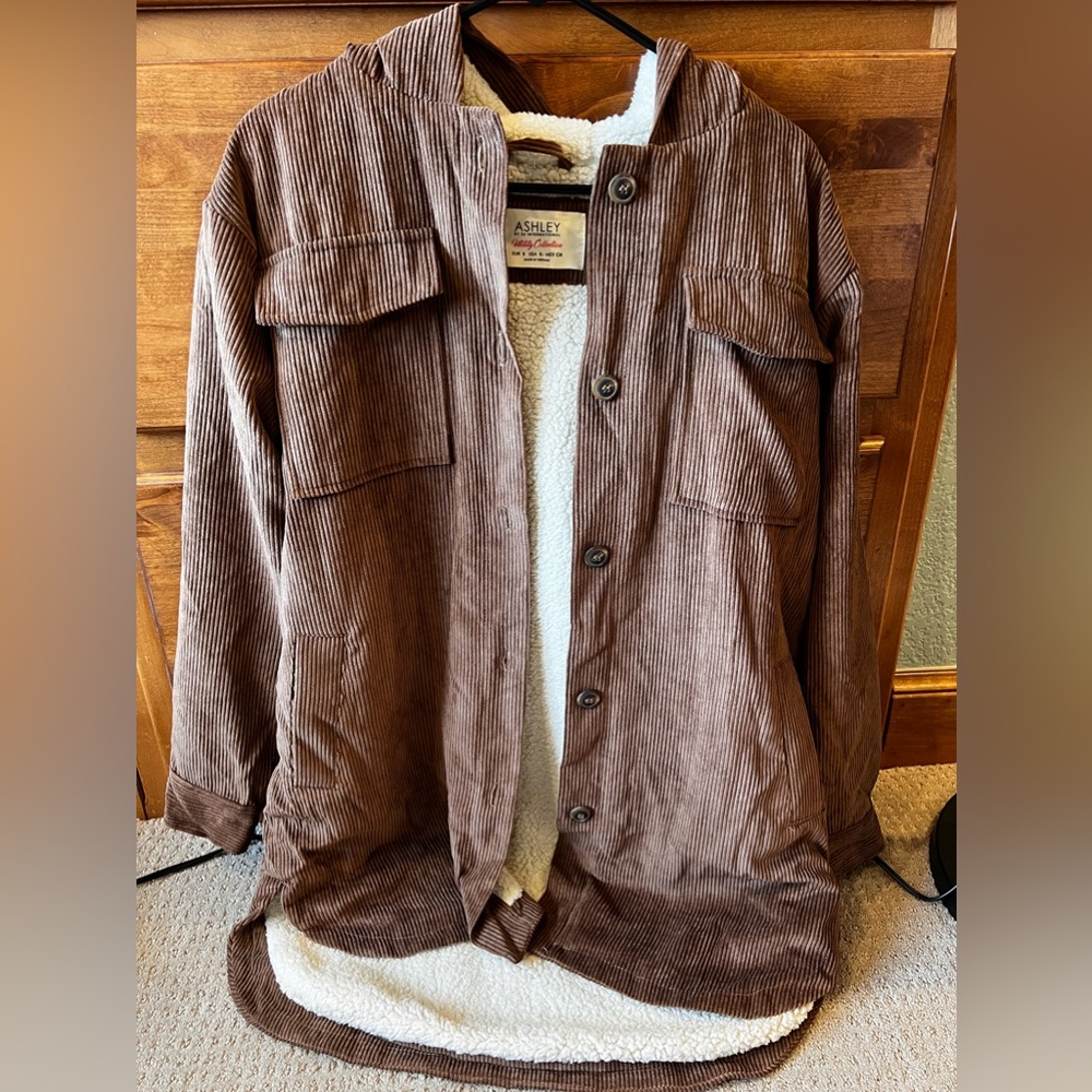 Corduroy and Fuzz Ribbed Shacket